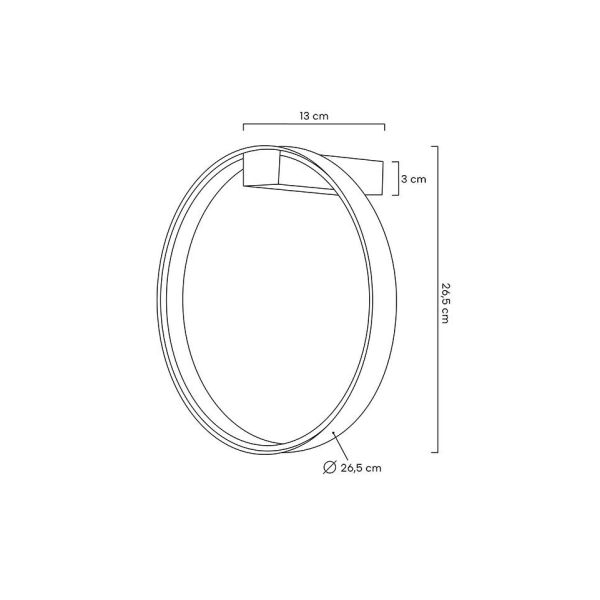 MOOSEE lampa ścienna CIRCLE WALL czarna